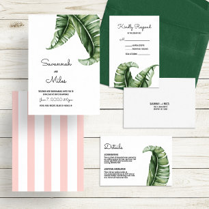 Midcentury Modern Banana Leaf Details Card Insert