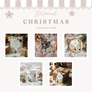 White Poinsettia Holiday Party Invitation