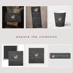 Halloween Macabre Creepy Witch Eye Square Sticker