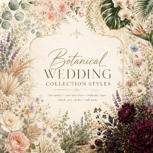 Invitation Cadre doré de jardin de mariage botanique doux 