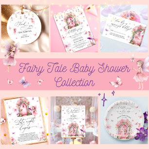 Enchanted Forest Fairy Flower Garden Baby Shower Paper Plate