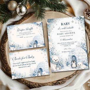 Serviette En Papier Bébé Bleu Il Fait Froid Dehors Baby Shower
