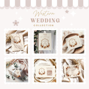 Photo Western Country Bohemian Floral Wedding Save The Date