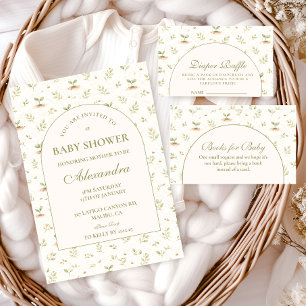 ittle Sprout Garden Party Diapper Raffle Enclosure Card