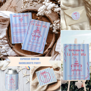 La Dolce Vita Bachelorette Weekend Classic Round Sticker