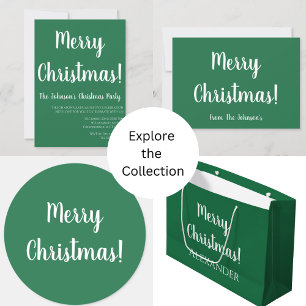 Modern Green Family Christmas Card