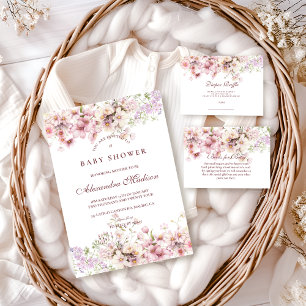 Pastel Blossom Baby Shower Invitation
