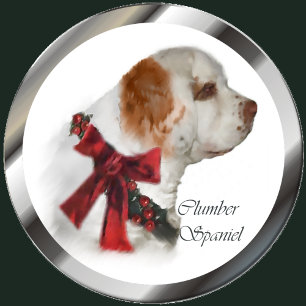 Clumber Spaniel Christmas Gifts Holiday Card