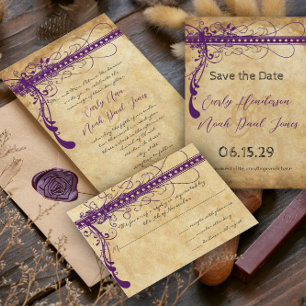Medieval Renaissance Clouds  Wedding Invitations