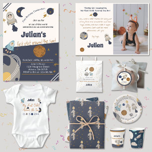 First Birthday, First orbit around the sun! Paper Plate