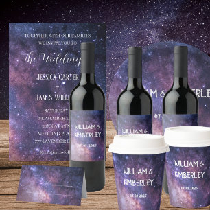 Galaxy Starry Night Stars Sky Nebula Cosmic All In One Invitation