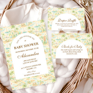 Storybook Tropical Animals Baby Shower Napkin