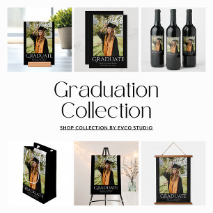 Simple Graduation Stylish Modern Graduate Photo Jigsaw Puzzle