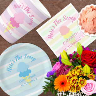 Assiettes En Carton Voici The Scoop Ice Cream Summer Boy Birthday