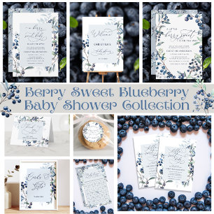 Berry Sweet Blueberry Baby Shower Invitation