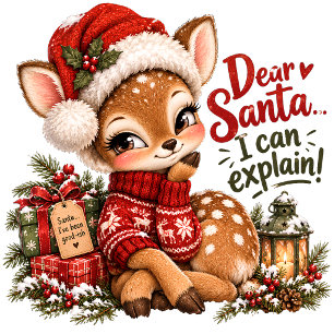 Funny "Dear Santa" Personalized Reindeer Christmas Mug