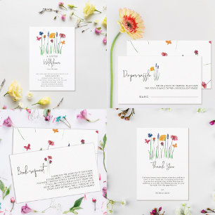 Little Wildflower Pretty Baby Girl Baby Shower Square Paper Coaster