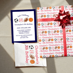 Sports Boy Birthday Invitation