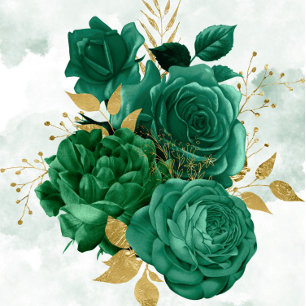 Invitations Wedding showers Emerald Green Peony Go