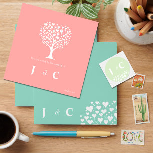 Love is in the Tree Minimalist Wedding Invitation