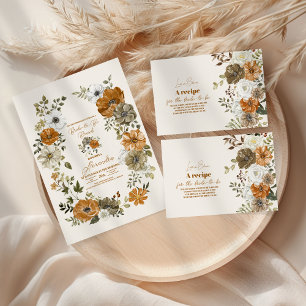 Elegant Boho Floral Bridal Shower Paper Plate