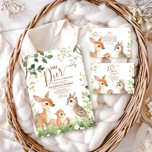 Forest Woodland Oh Deer Forest  Invitation