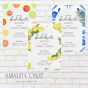 Let's Get Spritzed Bachelorette Party Weekend Invitation
