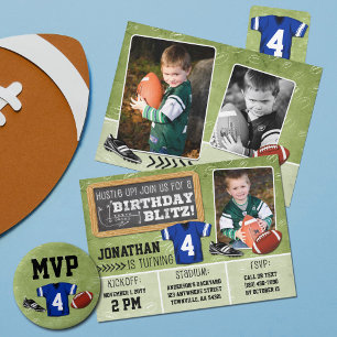 Football Blitz Kids' Birthday Party MVP 2 Inch Round Button