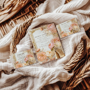 Peach Meadow Boots Bridal Shower Napkin