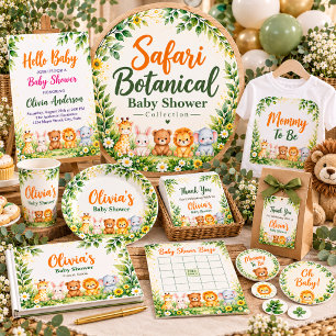 Greenery Woodland Animals Baby Shower 1st Birthday Square Sticker