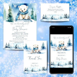 Winter baby shower books for baby enclosure card