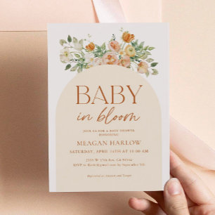 Invitation Baby shower floral Boho Spring