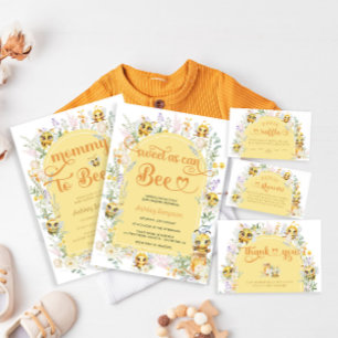 Sweet as can Bee Floral Baby Shower Thank You Card