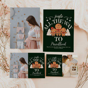 Photo Custom Christmas Pregnancy Announcement