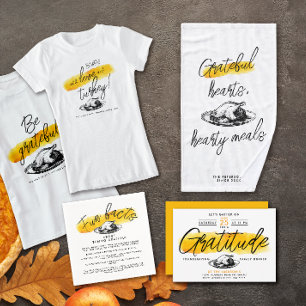 Script moderne Rétro Turquie Grâces Thanksgiving