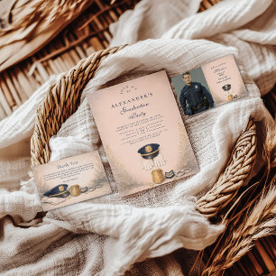 Classic Law Enforcement Graduation Ceremony Thank You Card