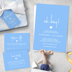 Carte De Correspondance Livres Bleus Pour Bébé Billet Pour Bébé Garçon Dou