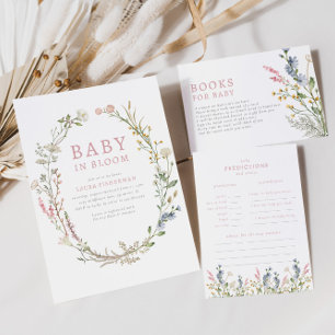 Carte De Correspondance Jeu de prédictions pour bébé Baby in Bloom Wildflo