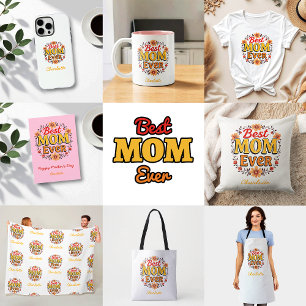 Tote Bag Meilleure maman jamais   Couronne florale   Fête d