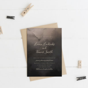 Dark Ink Wedding Invitations
