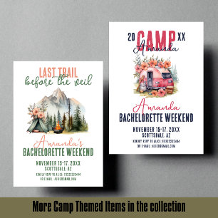 Glamping Last Trail Bachelorette Party Weekend Classic Round Sticker