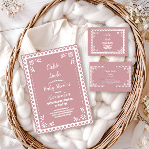 Pink Mexican Cielito Lindo Baby Shower  Invitation
