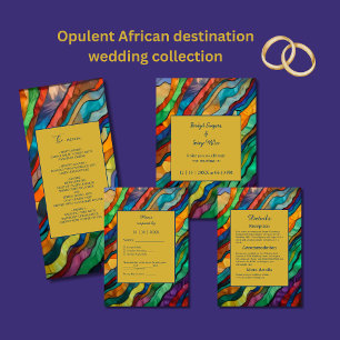 chic African destination wedding save the date Invitation