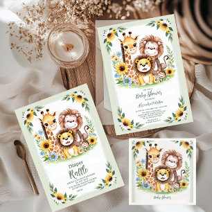 Tropical Jungle Safari Animals Books for Baby Enclosure Card