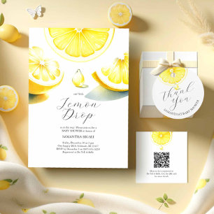Lemon Baby Shower Invitations Lemondrop Theme