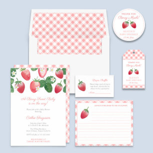 A Berry Sweet Baby Is On The Way Strawberry Shower Invitation