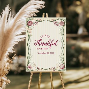 Invitation Dîner de Thanksgiving Art Nouveau élégant