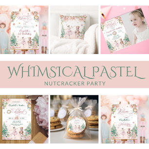 Soft Pink Nutcracker Birthday Party Wrapping Paper