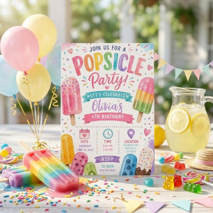 Personalized Popsicle Party Thank You  Classic Round Sticker