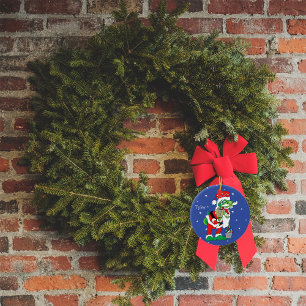 Christmas TySantaSaurus Round 3 Inch Round Button